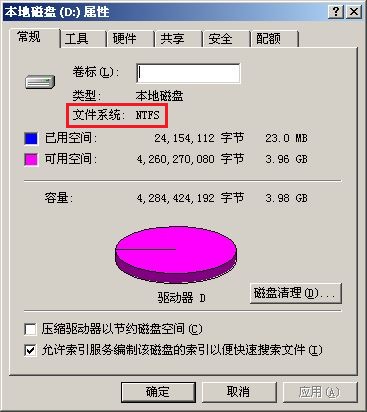 使用NTFS文件系统管理资源