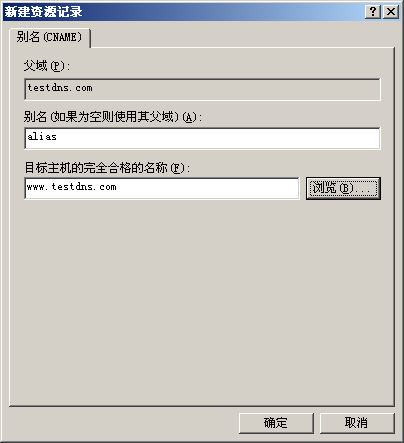 配置WINDOWS 2000 DNS服务